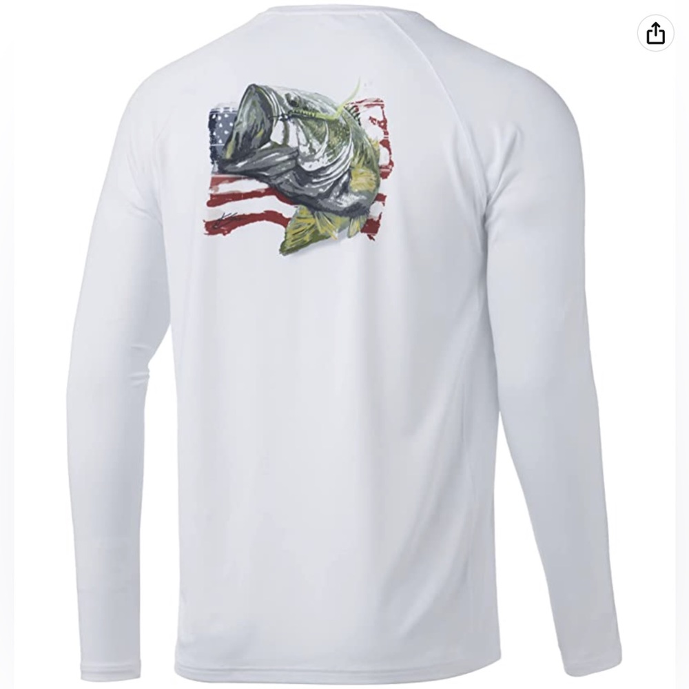 HUK long sleeve performance KC Americana classic pursuit shirt